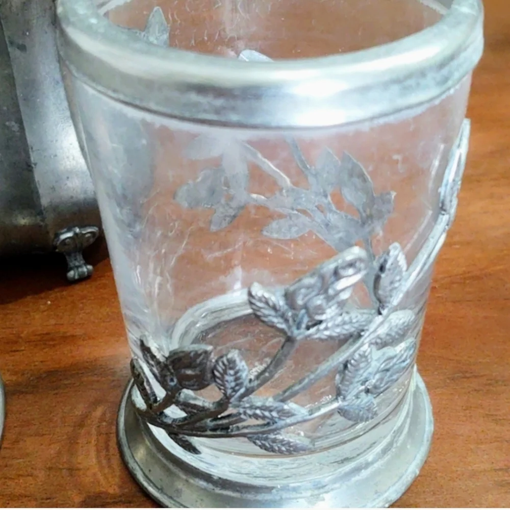 Labrezel Rose Pewter Glass Canister